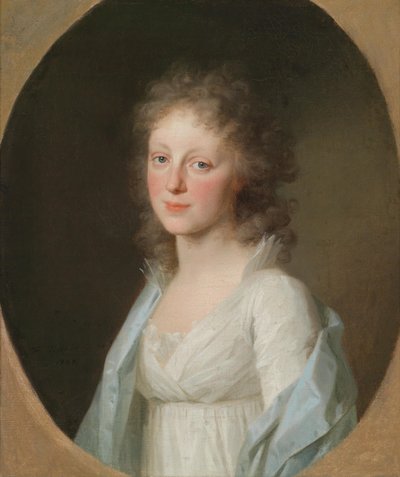 Frau Loder, née Richter by Johann Friedrich August Tischbein